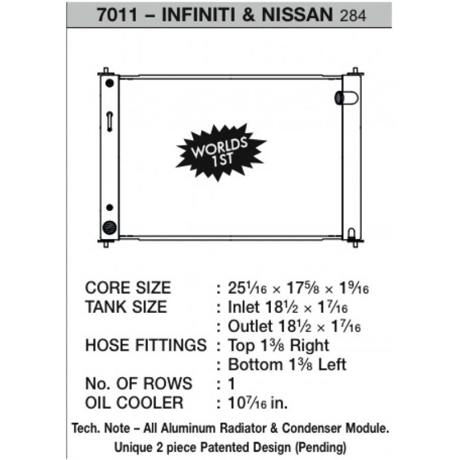 NISSAN 370Z Z34 3.7L CSF Radiators Radiator