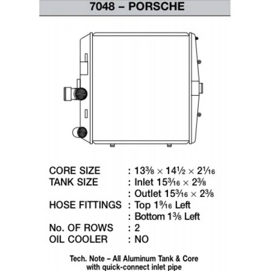 PORSCHE 911 997 MK1 3.6L CARRERA CSF Radiators Radiator