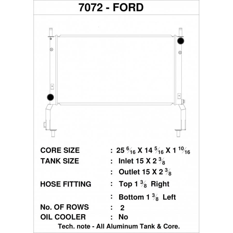 FORD MUSTANG ECOBOOST MK6 2.3L COUPE CSF Radiators Radiator