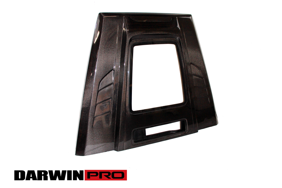 DarwinPro FRP BASE W/ CARBON (1 SIDED) Hood with glass