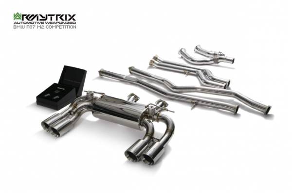 BMW 2 SERIES F87 M2 COMPETITION Armytrix Rostfreier Stahl Cat-back (OE VALVES)