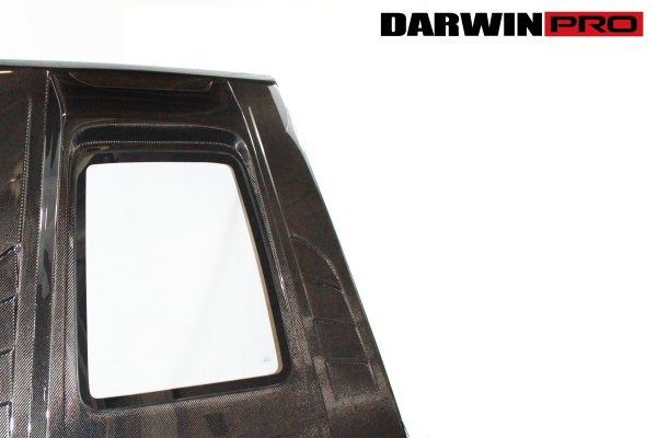 DarwinPro FRP BASE W/ CARBON (1 SIDED) Hood with glass