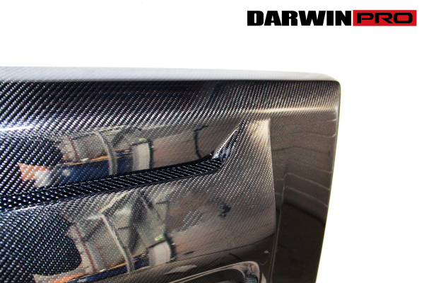 DarwinPro FRP BASE W/ CARBON (1 SIDED) Hood with glass