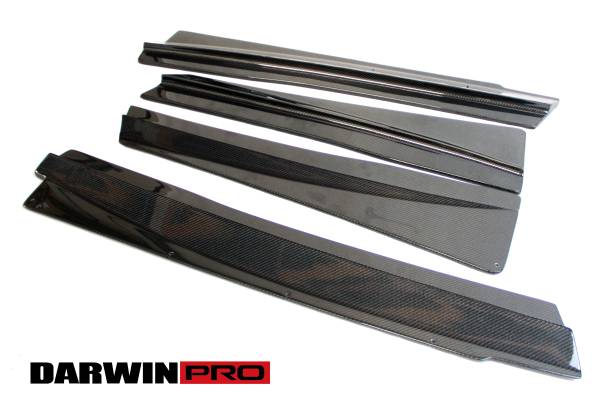 DarwinPro FRP BASE /W CARBON (2 SIDED) Side skirt extensions