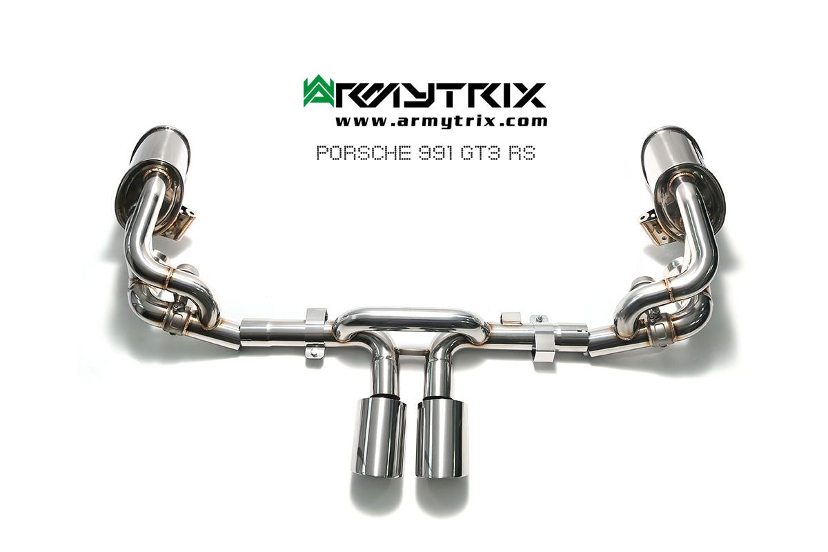 armytrix porsche 991 gt3 rs stainless steel exhaust system